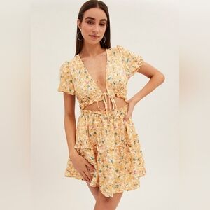 NWT All About Merry Floral Cutout Mini Dress - Size 2